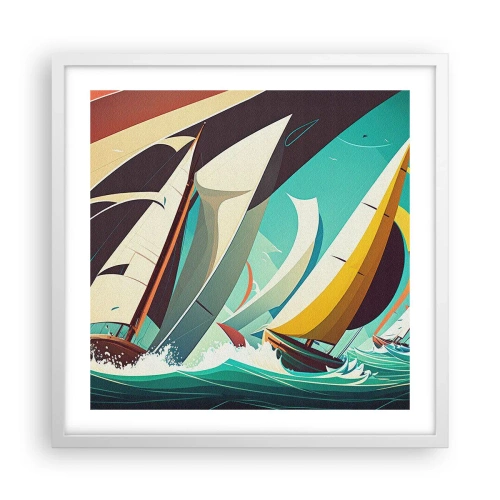 Affisch i vit ram - Icke rädda för elementen - 50x50 cm