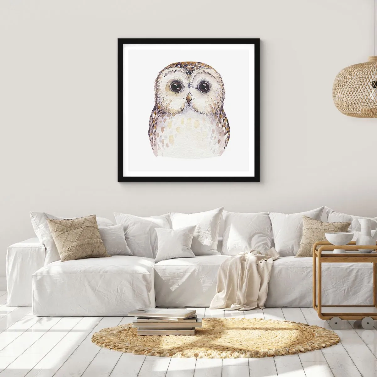 Affisch i svart ram - Titta i mina ögon - 60x60 cm