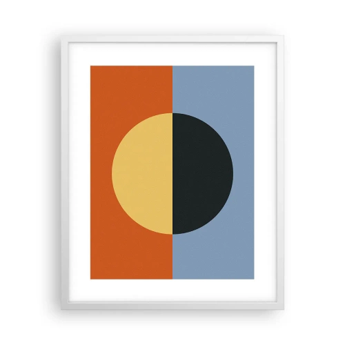 Affisch i vit ram - Komposition av värme och kyla - 40x50 cm