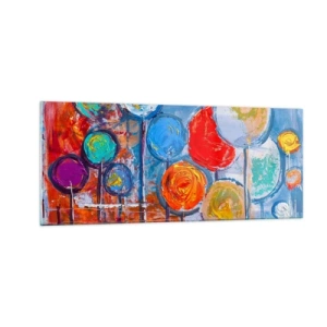 Glastavla - Bild på glas - Slickepinnar - 100x40 cm
