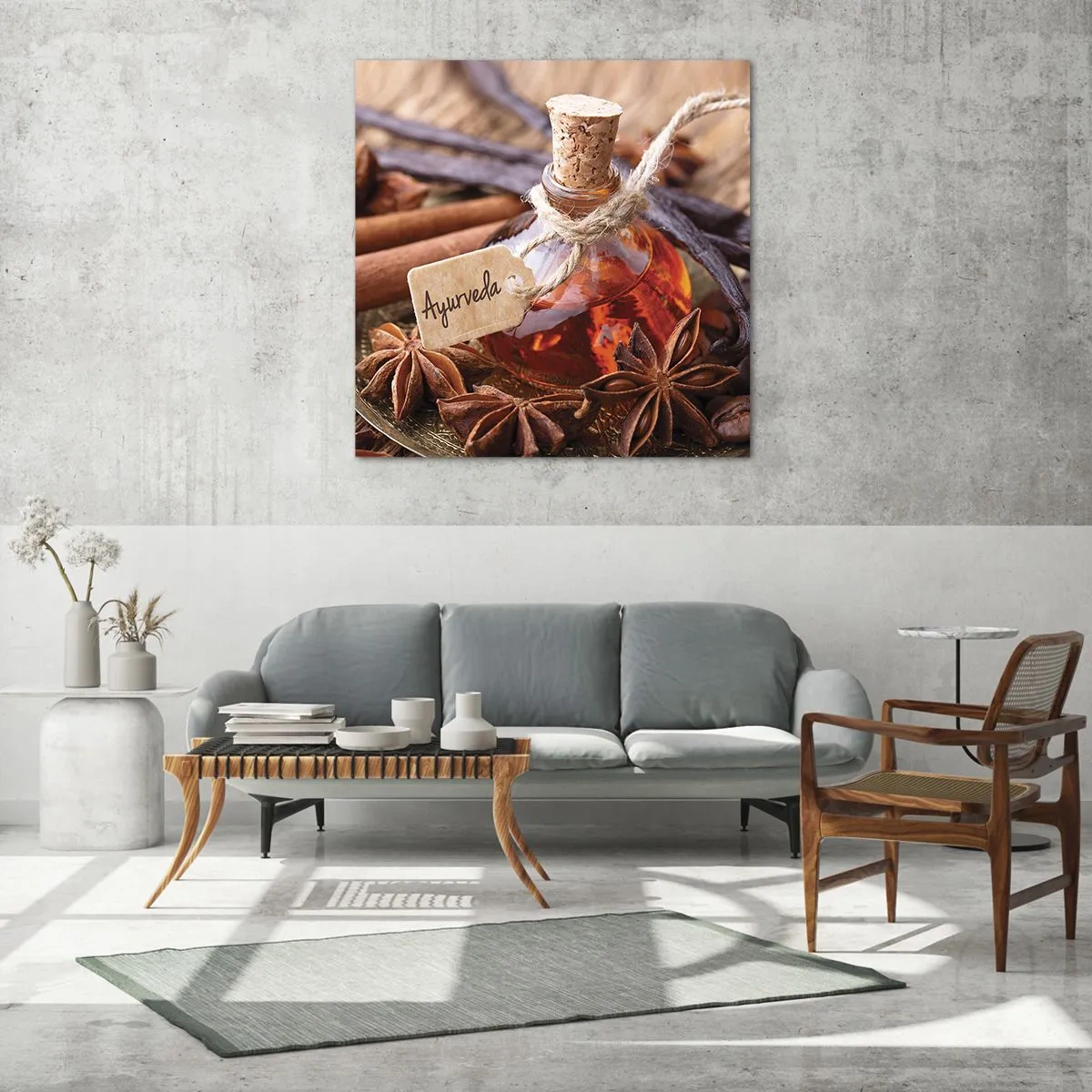 Glastavla - Bild på glas - Mot kroppens och själens enighet - 40x40 cm