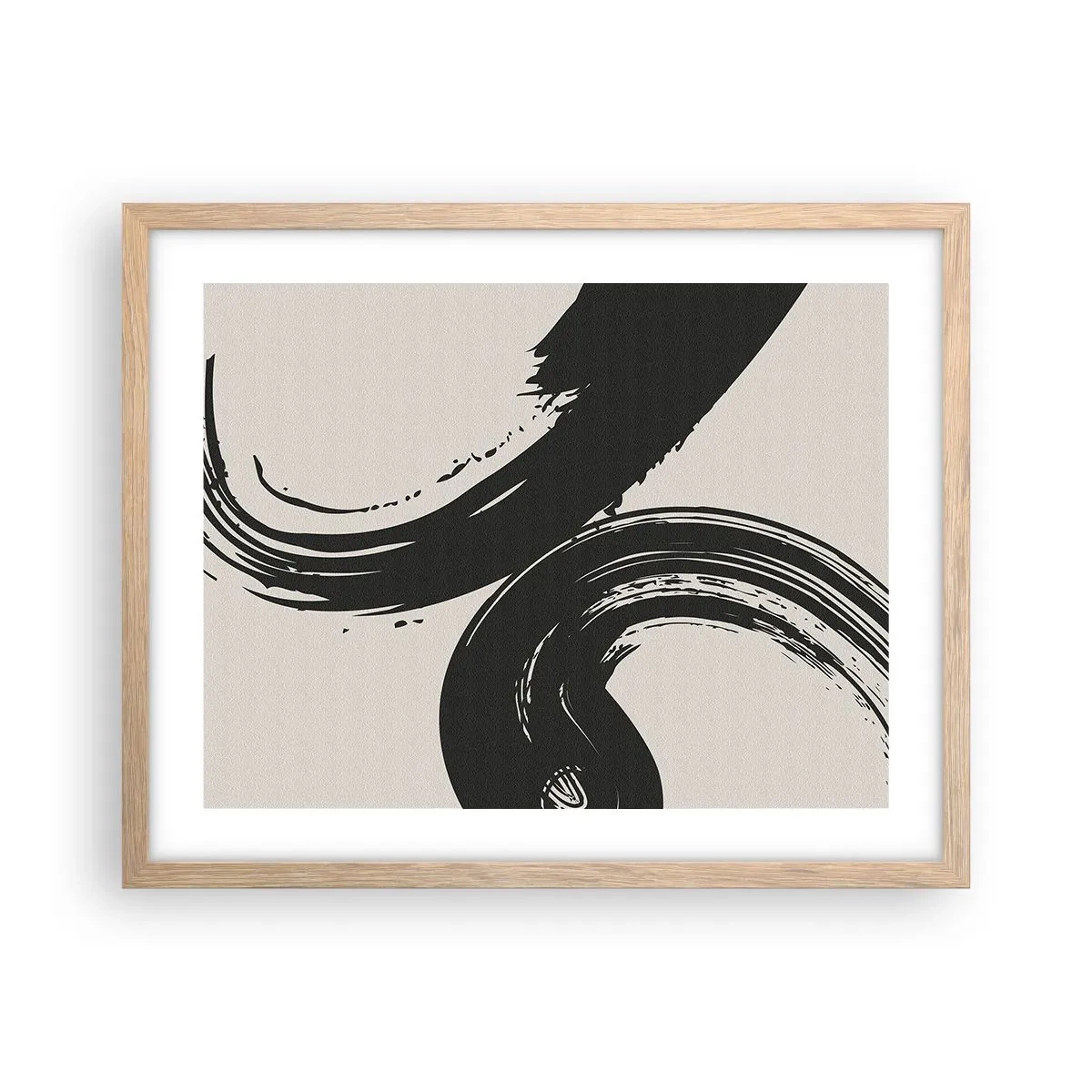 Affisch i ram av ljusek - Svepande och cirkulärt - 50x40 cm