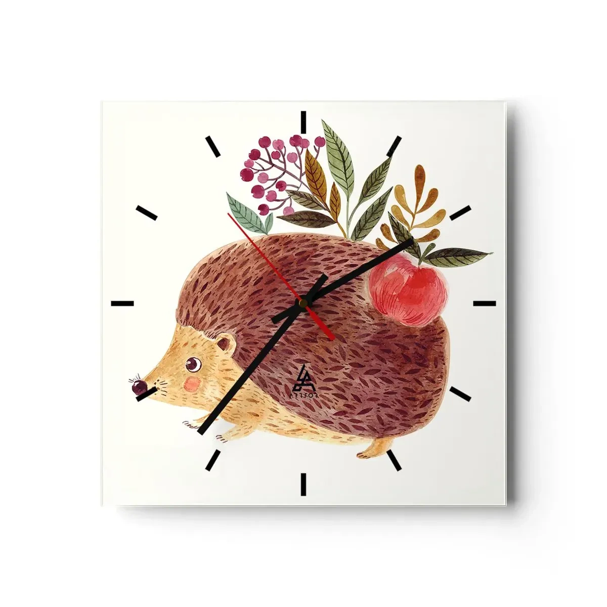Väggklocka - Klocka på glas - Och du gillar mig redan - 40x40 cm