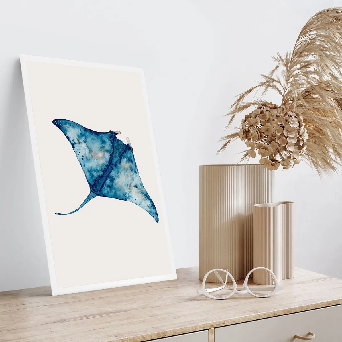Affisch - Liv i blått - 40x50 cm