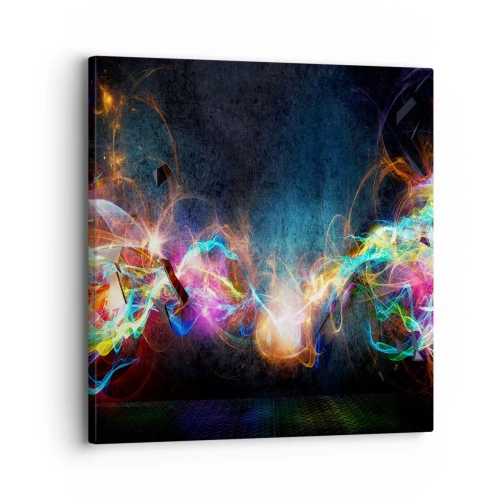 Canvastavla - Bild på duk - Glatt mot mörkret - 30x30 cm