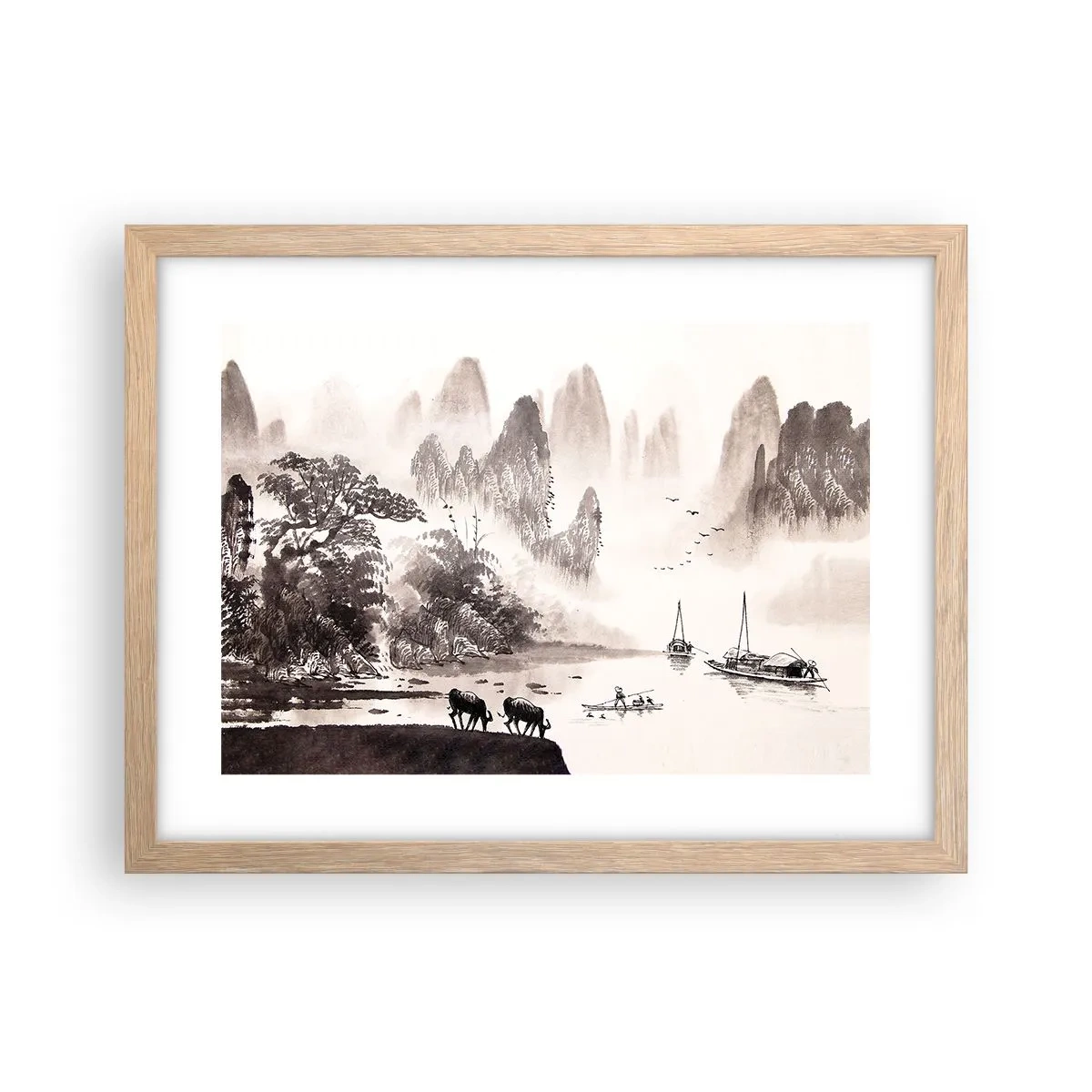 Affisch i ram av ljusek - Österns exotiska vardag - 40x30 cm