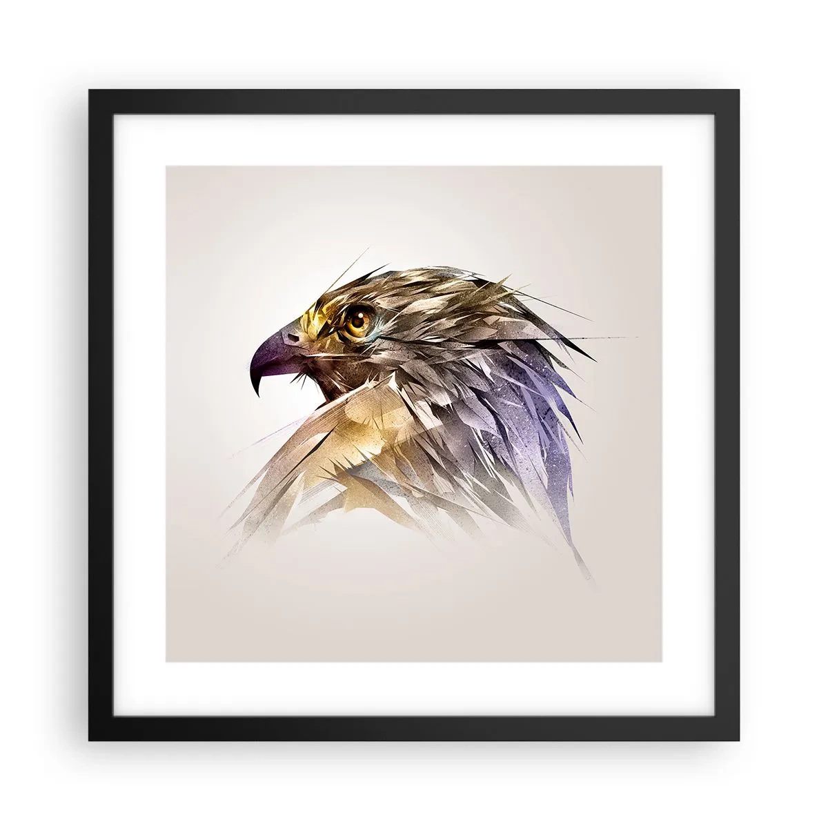 Affisch i svart ram - En kämpes porträtt - 40x40 cm