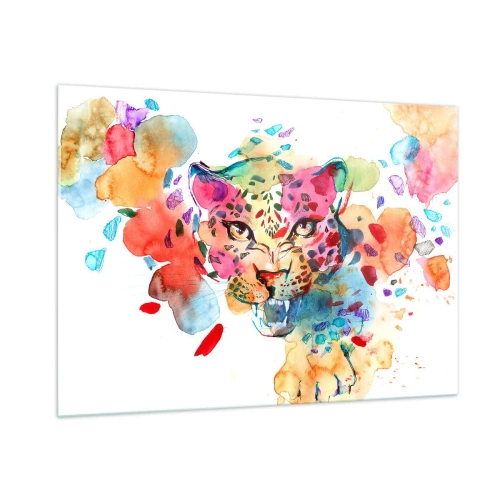 Glastavla - Bild på glas - Skönheten och odjuret - 100x70 cm