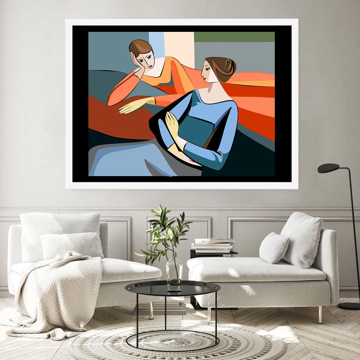 Affisch - Ett ögonblick av förtrolighet - 70x50 cm
