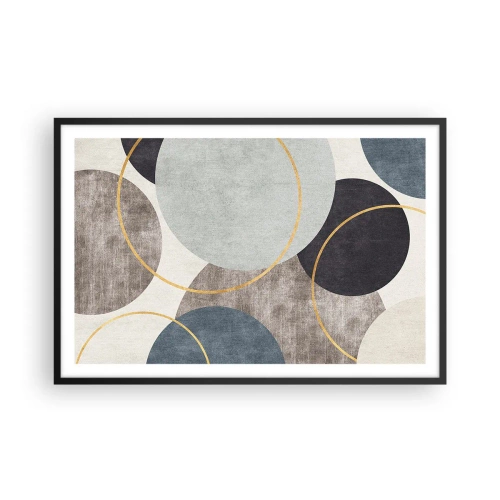 Affisch i svart ram - Cirkel efter cirkel - 91x61 cm