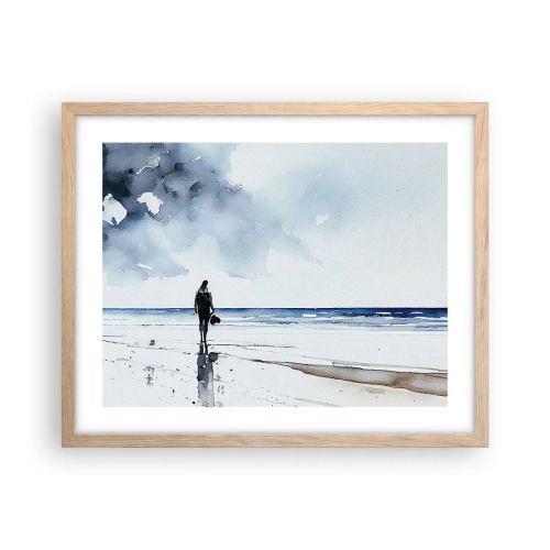 Affisch i ram av ljusek - Samtal med havet - 50x40 cm