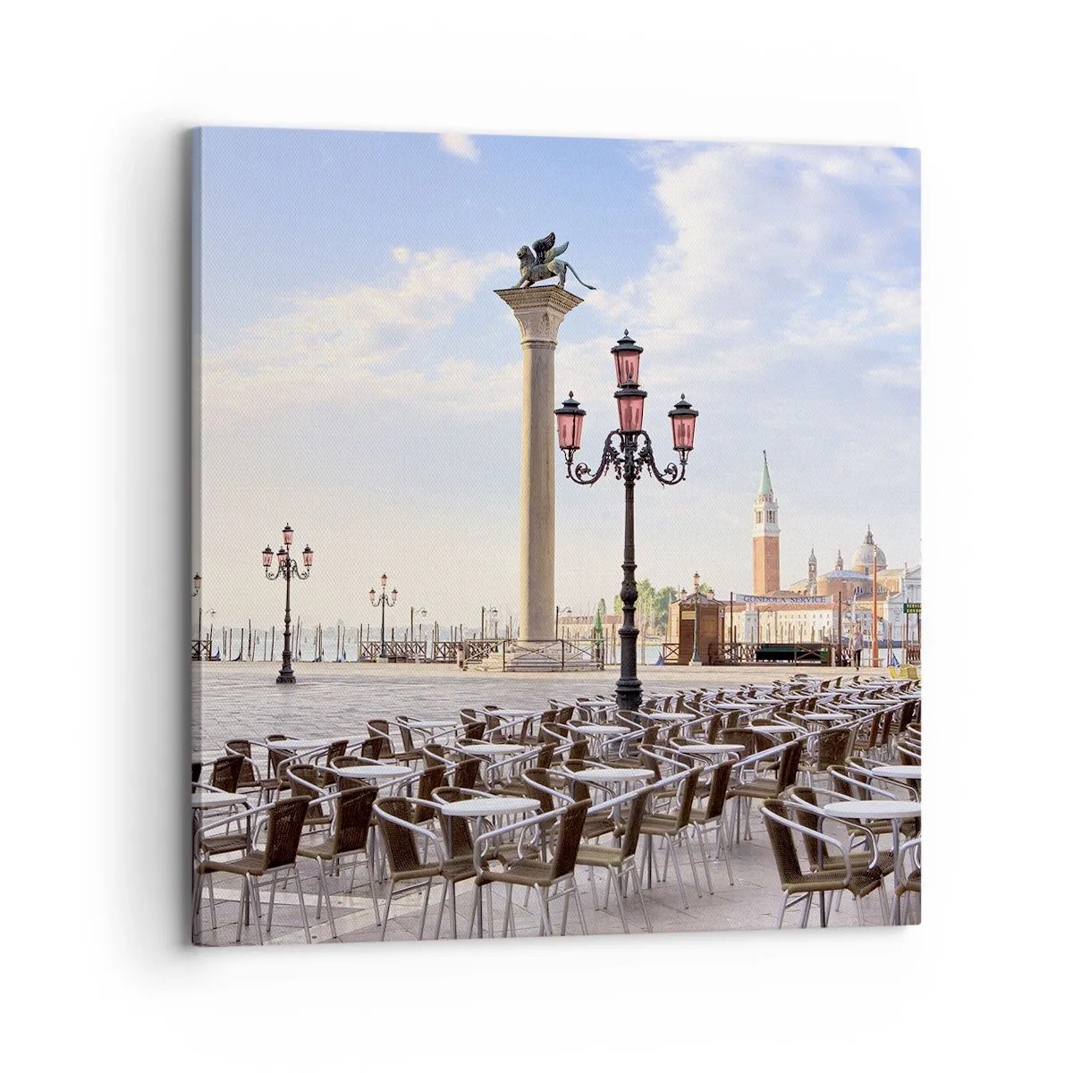 Canvastavla - Bild på duk - Välkommen, allt är färdigt - 70x70 cm