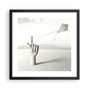 Affisch i svart ram - Test av styrka - 40x40 cm