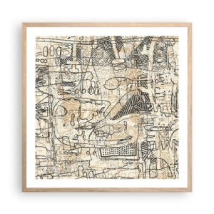 Affisch i ram av ljusek - Väntar på avkodning - 60x60 cm