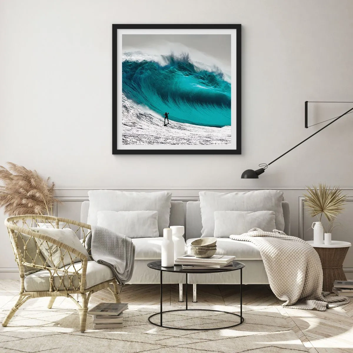 Affisch i svart ram - Utmaningen accepterad - 60x60 cm