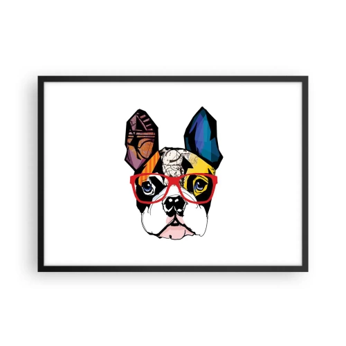 Affisch i svart ram - Intellektuell - 70x50 cm