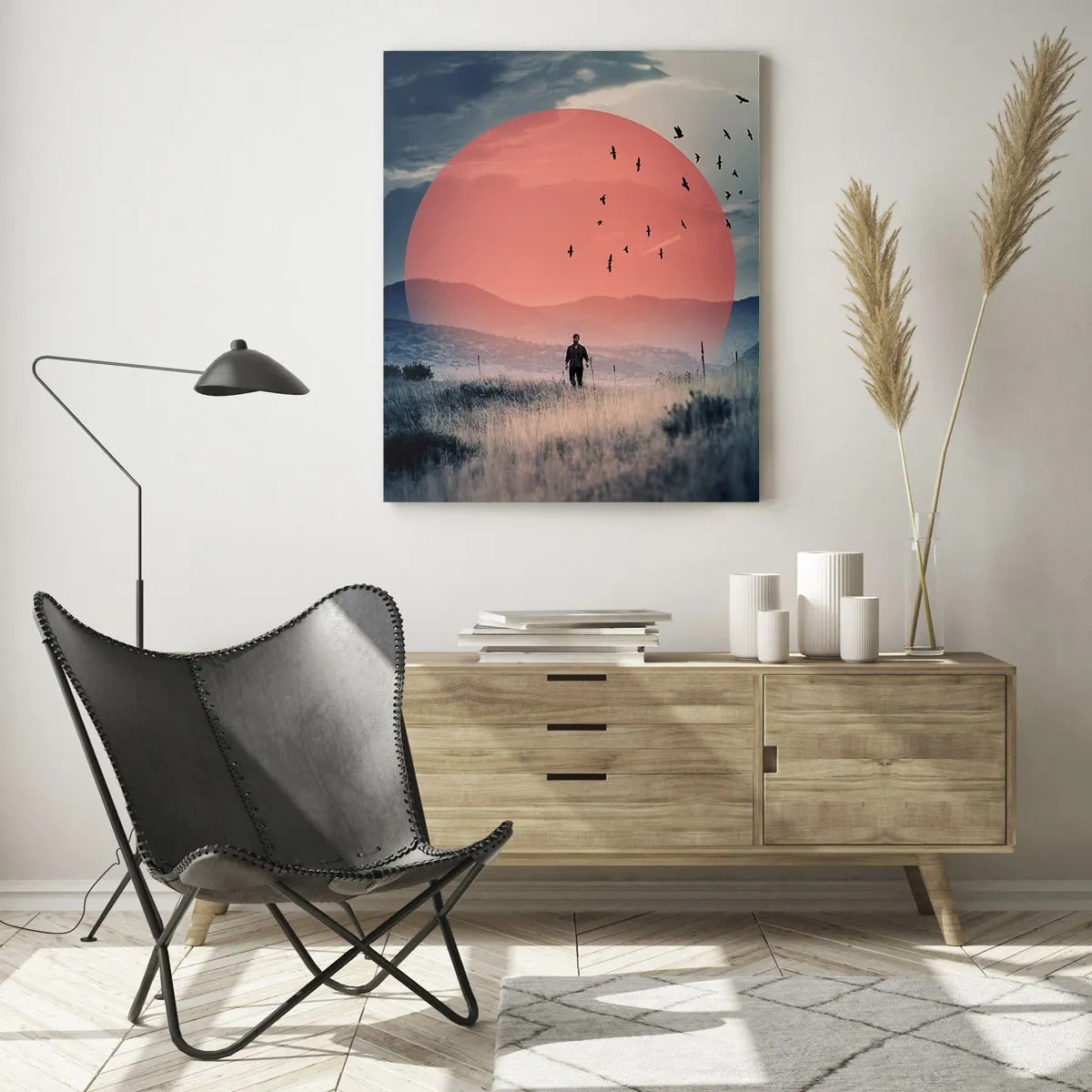 Glastavla - Bild på glas - I sina essen - 80x120 cm