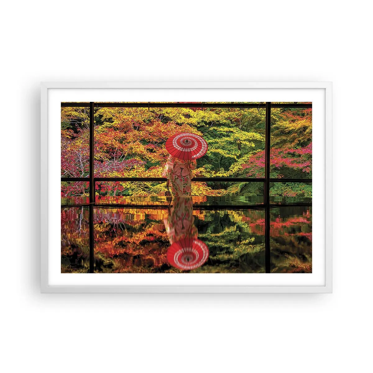 Affisch i vit ram - I naturens tempel - 70x50 cm