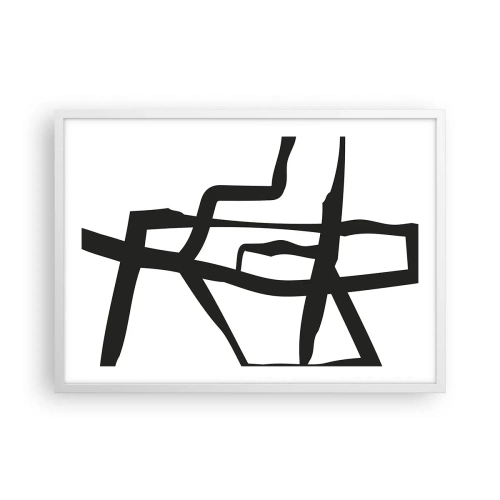 Affisch i vit ram - Svartvit konstruktion - 70x50 cm