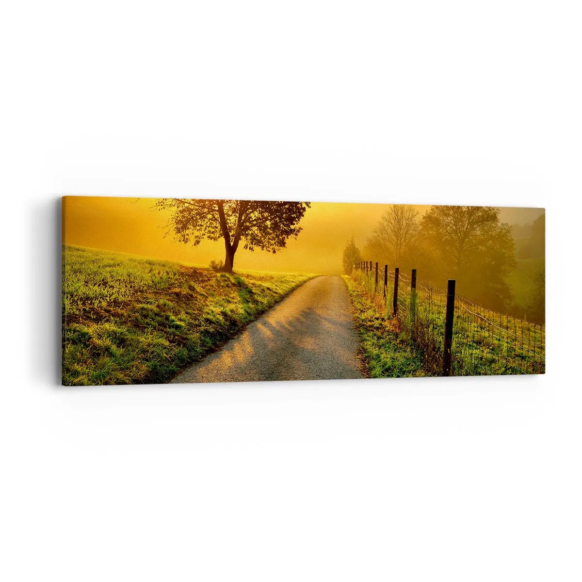 Canvastavla - Bild på duk - Honungfärgad eftermiddag - 90x30 cm