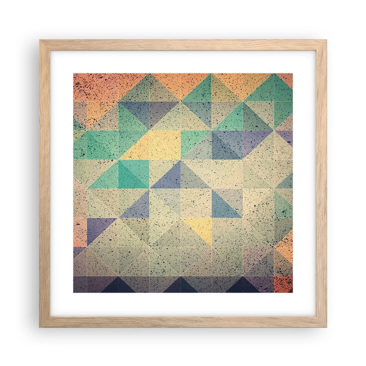 Affisch i ram av ljusek - Trianglarnas republik - 40x40 cm