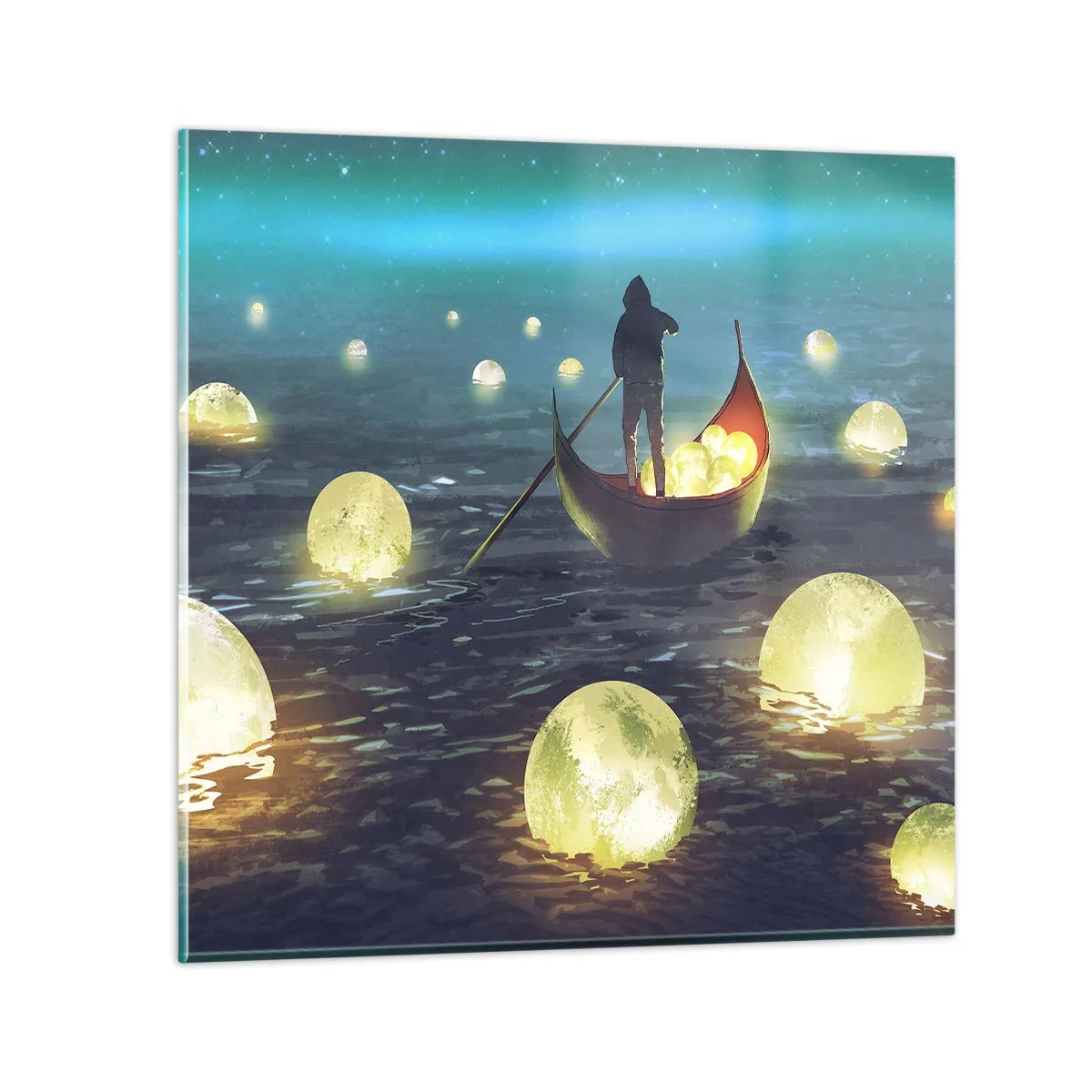 Glastavla - Bild på glas - Saker som filosoferna inte drömt om - 60x60 cm