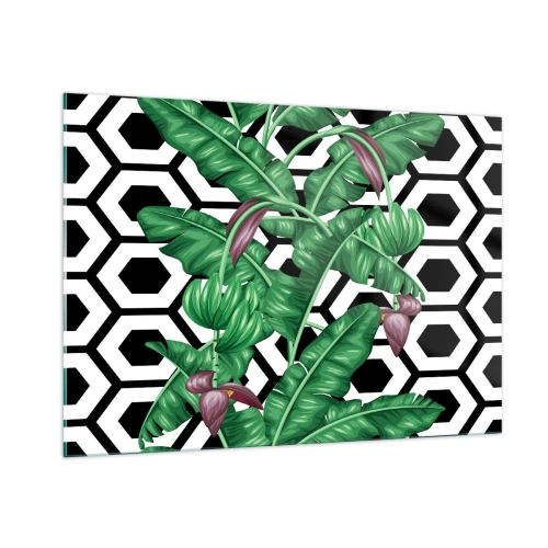 Glastavla - Bild på glas - Symmetrisk komposition från naturen - 100x70 cm