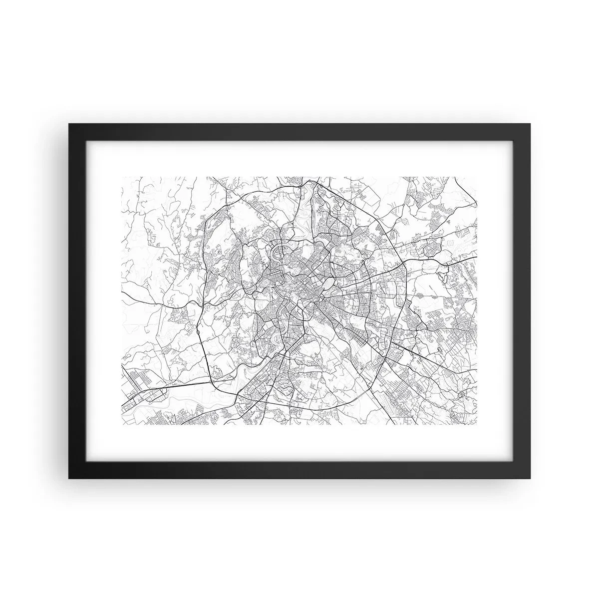 Affisch i svart ram - Romersk ring - 40x30 cm