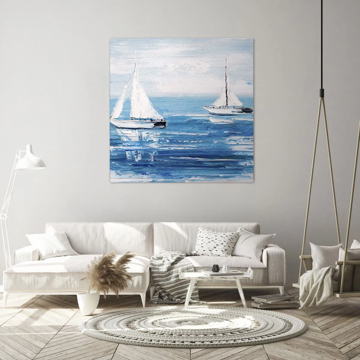 Canvastavla - Bild på duk - Med en vän vid din sida - 30x30 cm