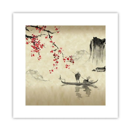 Affisch - I det blommande körsbärslandet - 30x30 cm