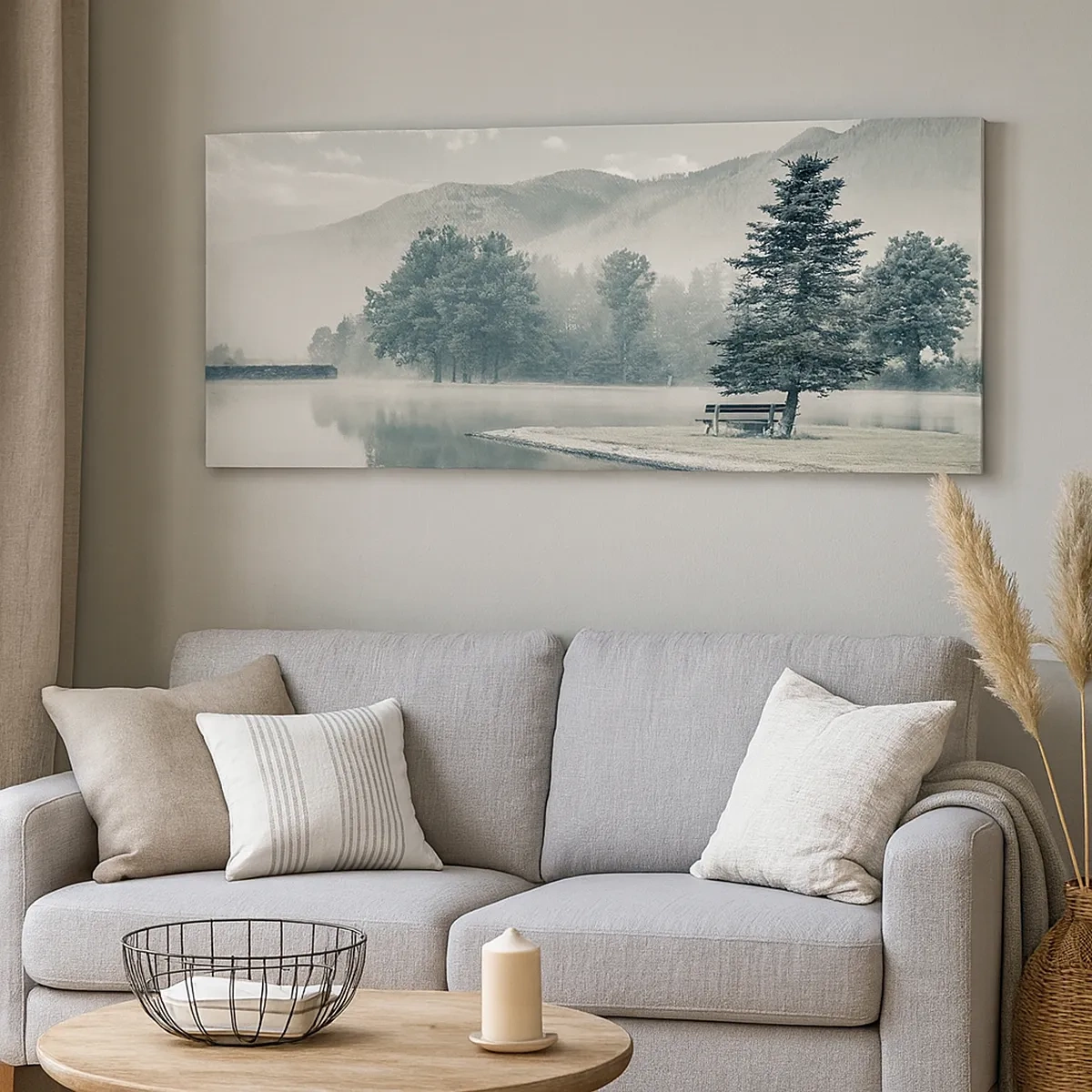 Canvastavla - Bild på duk - Sjön sover fortfarande - 30x30 cm