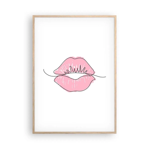Affisch i ram av ljusek - Redo att kyssas? - 70x100 cm