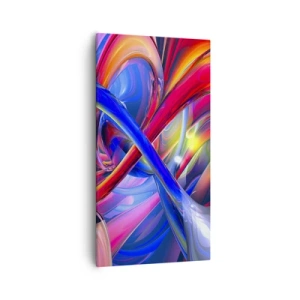 Canvastavla - Bild på duk - Färgdans - 55x100 cm