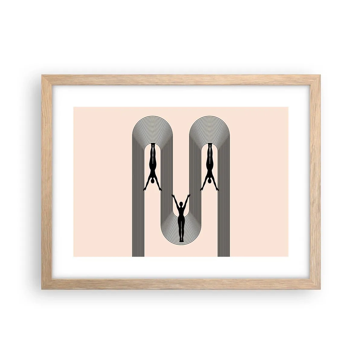 Affisch i ram av ljusek - Upp och ner - 40x30 cm