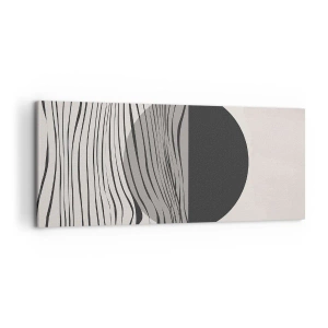 Canvastavla - Bild på duk - Halvdan komposition - 100x40 cm