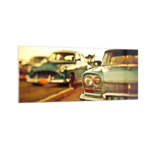 Glastavla - Bild på glas - Vi väntar och ser - 100x40 cm