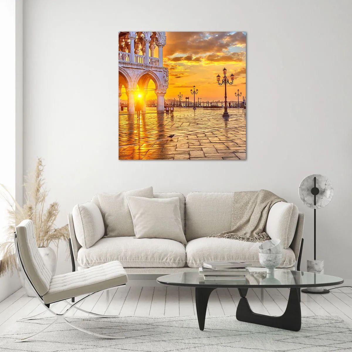Glastavla - Bild på glas - Var är alla? - 70x70 cm