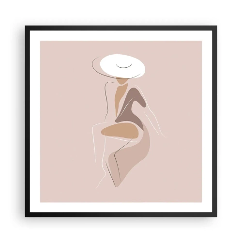Affisch i svart ram - Att vara dam - 60x60 cm