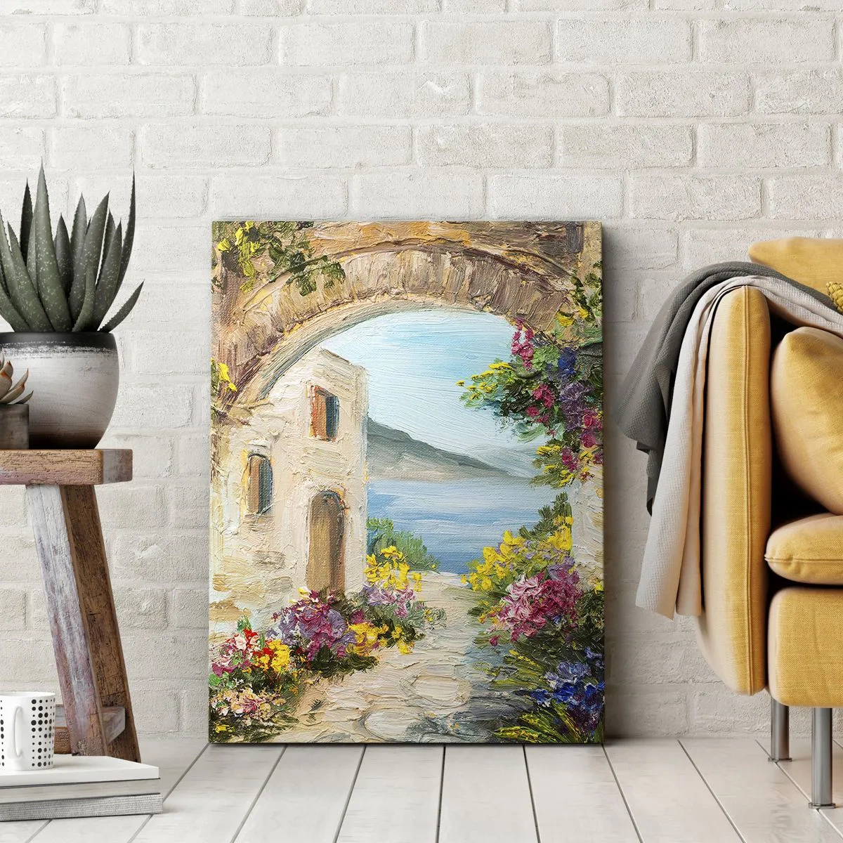 Canvastavla - Bild på duk - Kustprovinsens charm - 70x100 cm