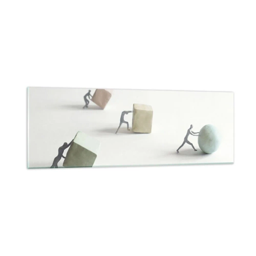 Glastavla - Bild på glas - Livet leker - 90x30 cm