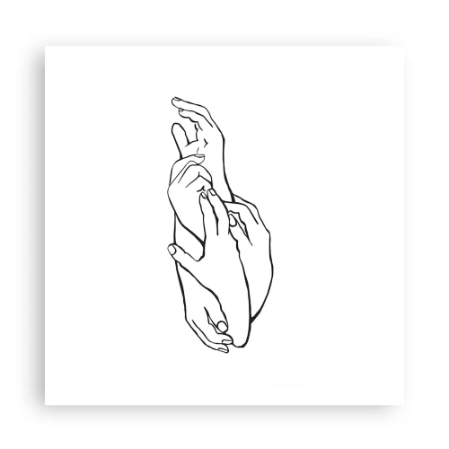 Affisch - Hand i hand - 60x60 cm