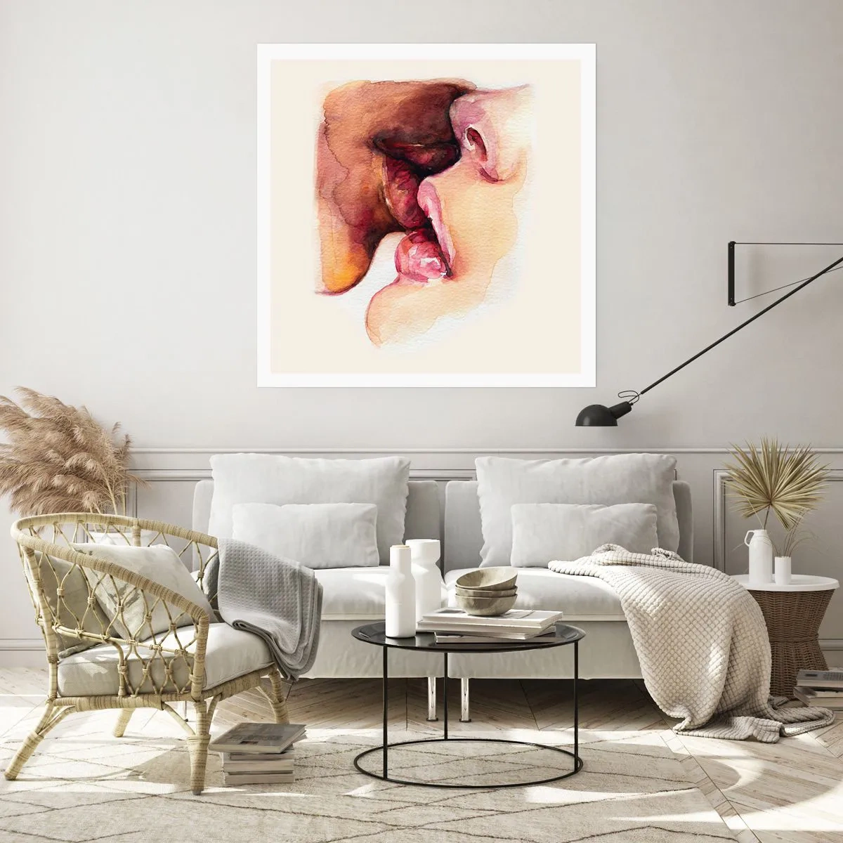 Affisch - Som dag och natt, jord och himmel - 50x50 cm