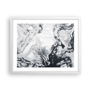 Affisch i vit ram - Jordens inre - 50x40 cm