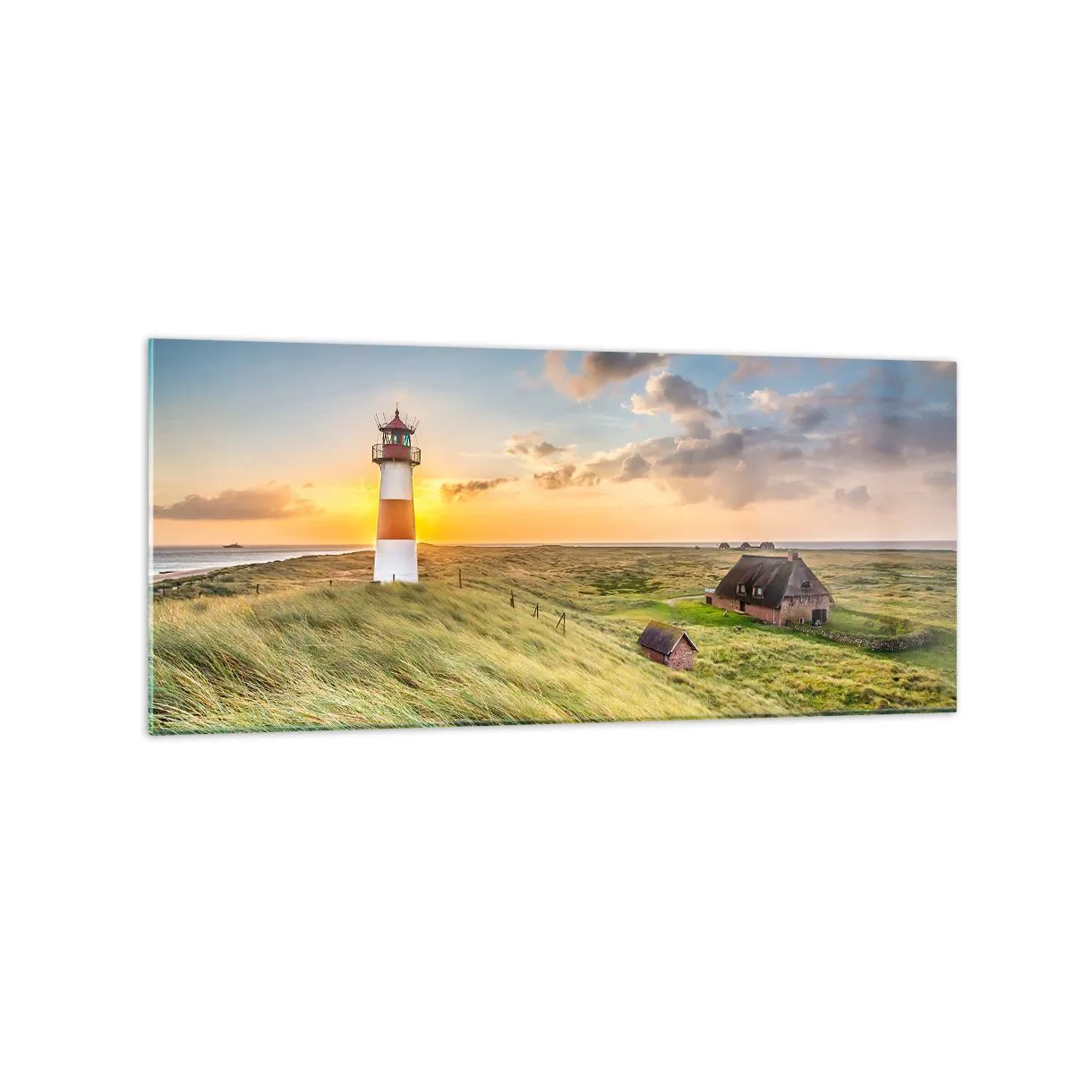 Glastavla - Bild på glas - Mellan vågorna - 120x50 cm