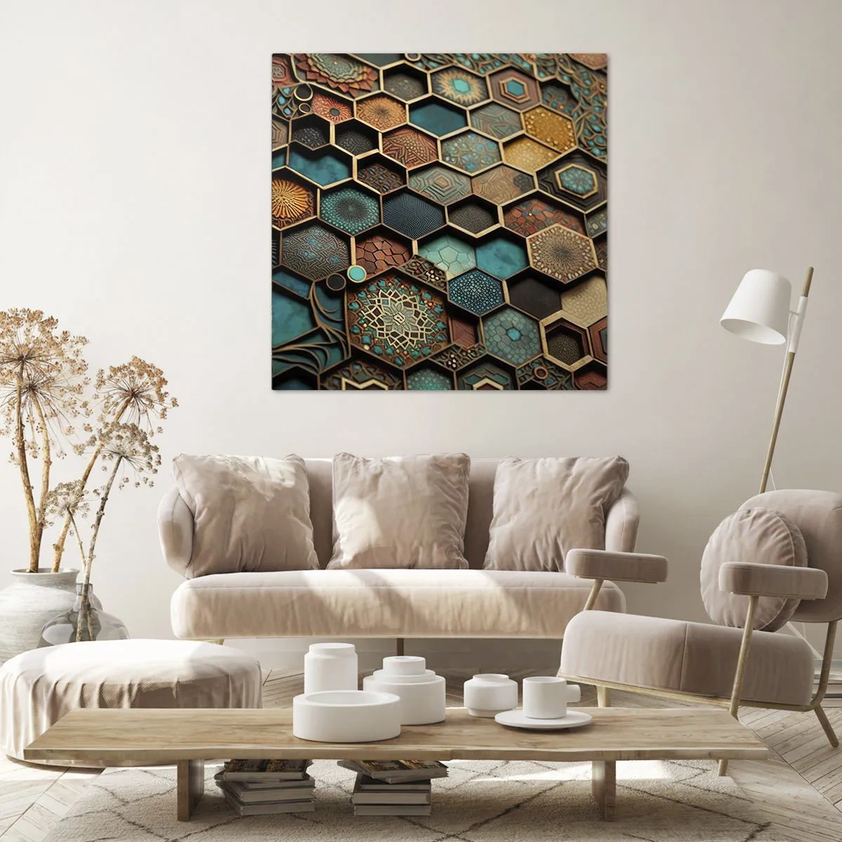 Canvastavla - Bild på duk - Arabiska ornament - en variation - 30x30 cm