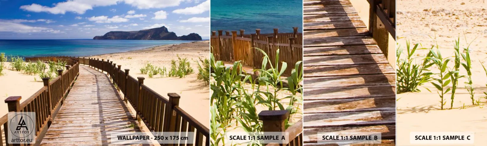 Fototapet Prov Standard Eco - Ta mig till de lyckliga öarna - Landskap, Strand, Madeira - 100x30 cm