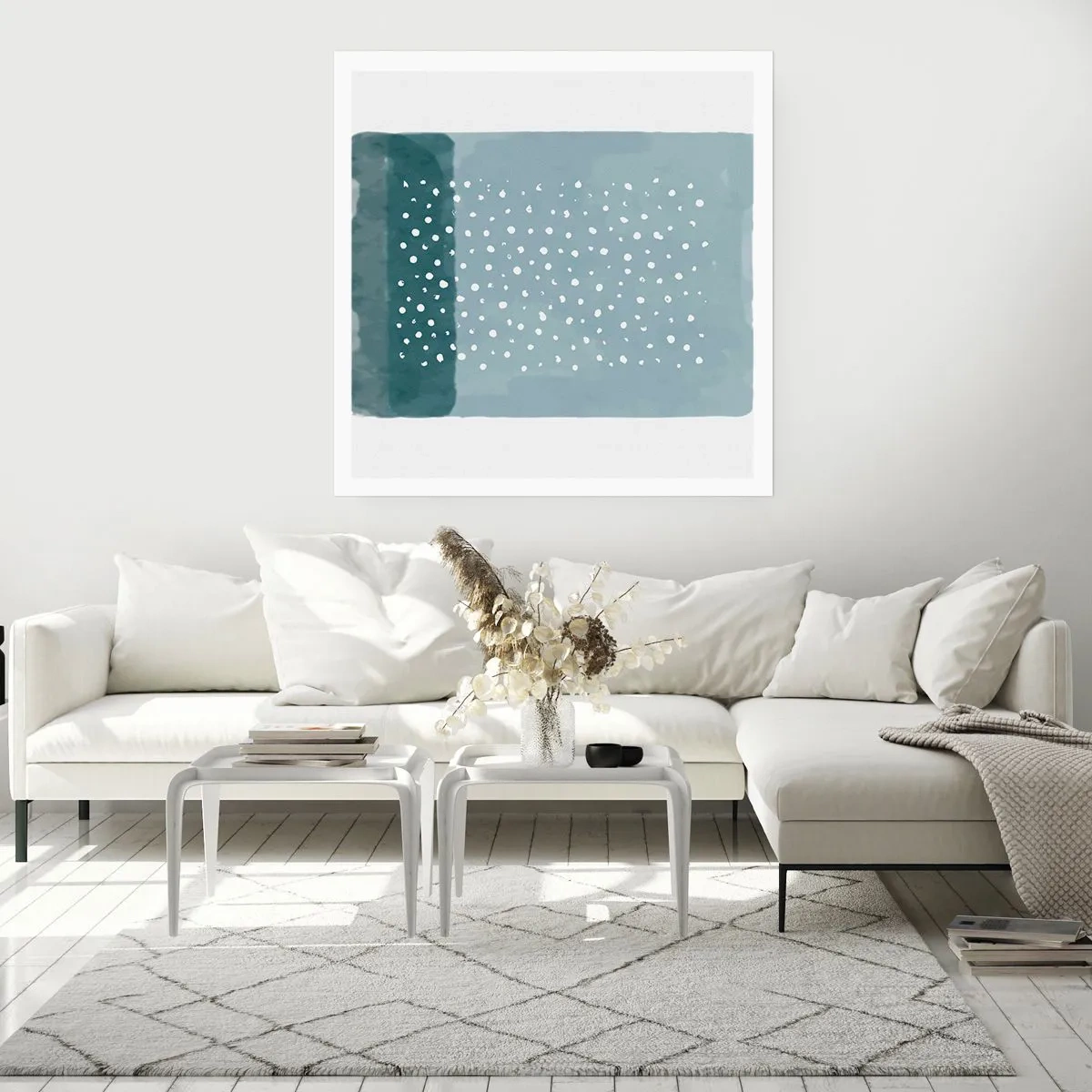 Affisch - Uppstådda ur det blåa - 40x40 cm