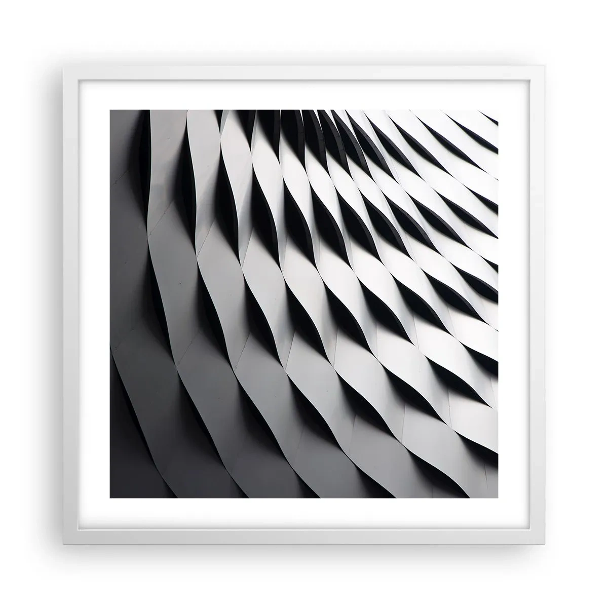 Affisch i vit ram - På vågornas yta - 50x50 cm