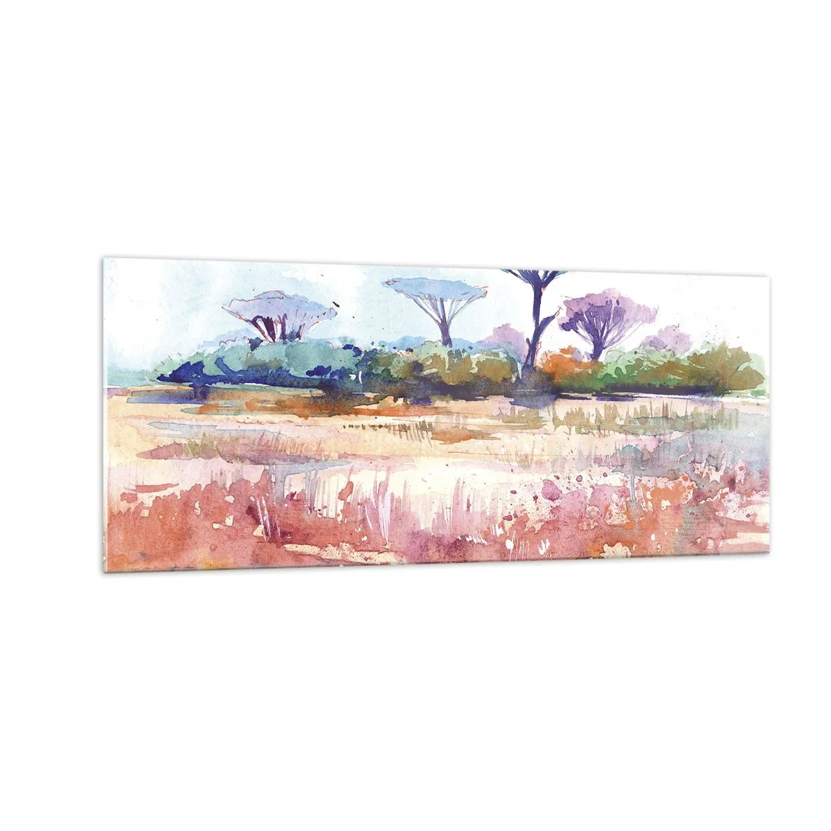 Glastavla - Bild på glas - Savannens färg - 100x40 cm