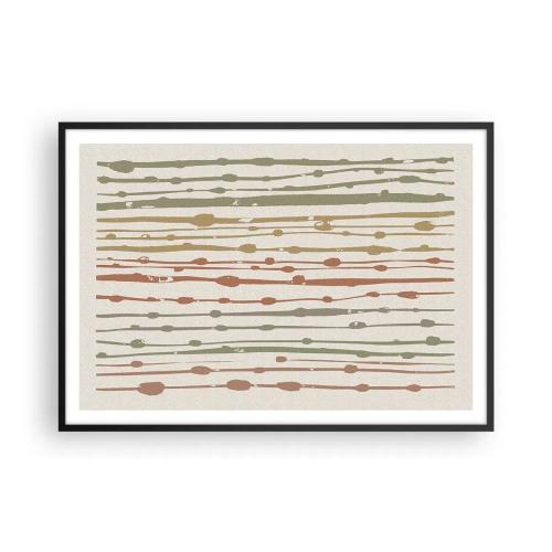 Affisch i svart ram - Musikalisk färgnotation - 100x70 cm